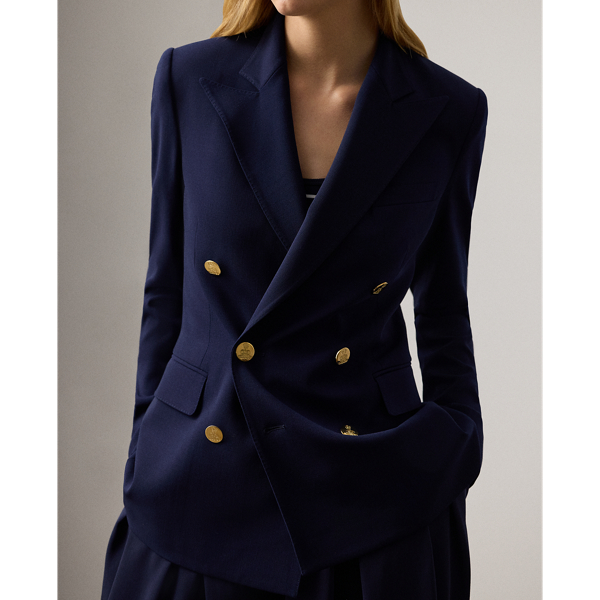 Icon Navy Camden Wool Crepe Jacket Ralph Lauren Collection 6
