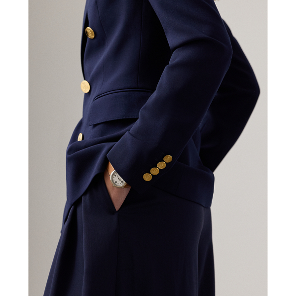 Icon Navy Camden Wool Crepe Jacket Ralph Lauren Collection 7