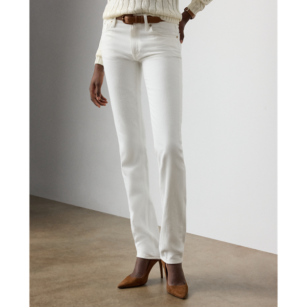 フィットネスボトムス POLO RALPH LAUREN Women Straight Pants 211943009 WHITE Women's White Pants | Ralph Lauren