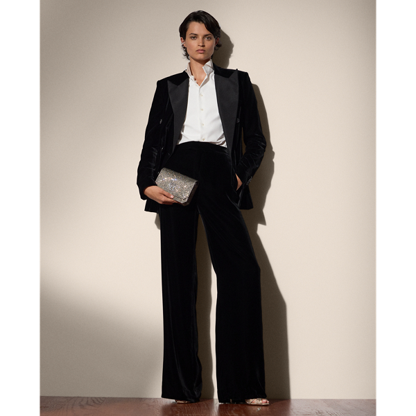 Black Dean Velvet Pant Ralph Lauren Collection 1