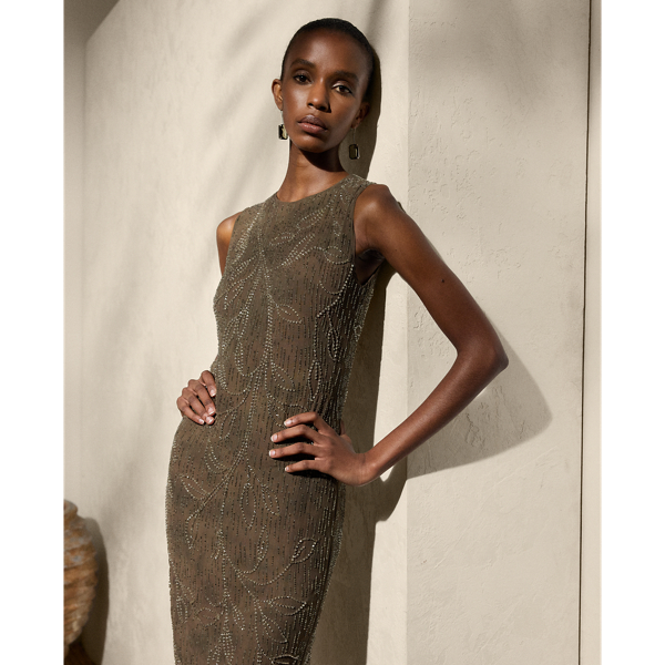 Carroll Embellished Silk Cocktail Dress