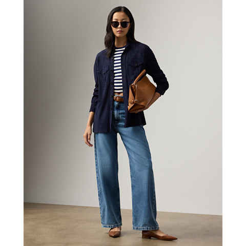 Ralph Lauren Landry Lamb-Suede Shirt