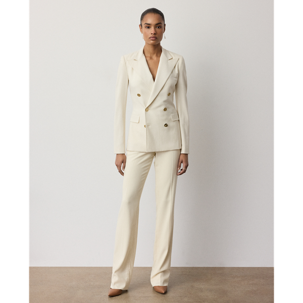 Lux Cream Camden Wool Crepe Jacket Ralph Lauren Collection 4