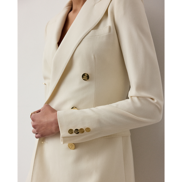 Lux Cream Camden Wool Crepe Jacket Ralph Lauren Collection 7