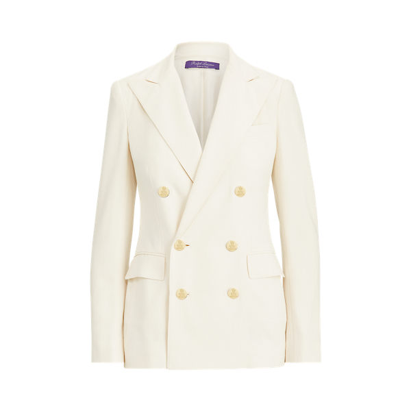 Ralph lauren white linen blazer online