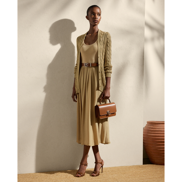 Ralph Lauren Collection Ellis リブニット コットンブレンド タンクトップ ラックス タン 4