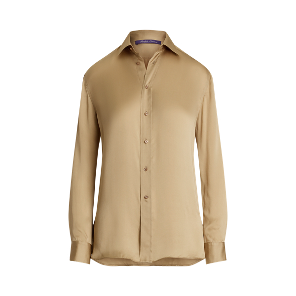 Chemise Adrien Relaxed charmeuse de soie Ralph Lauren Collection en 1