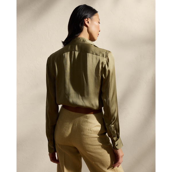 Relaxed-Fit Seidencharmeuse-Hemd Adrien