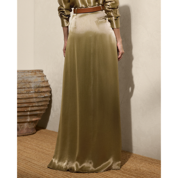 mat satin narrow skirt louren ローレン thin satin narrow skirt – louren store
