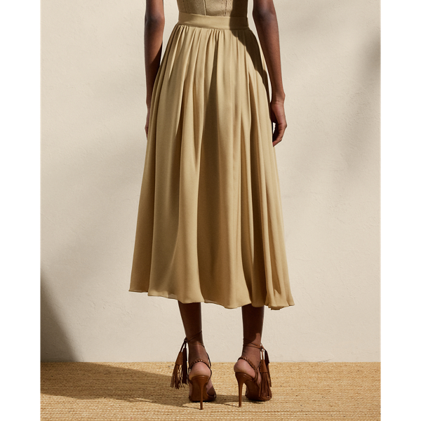 関税込◇*Ralph Lauren*Kynlee シルク ジョーゼット スカート Kynlee Pleated Silk Georgette Skirt