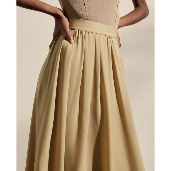 関税込◇*Ralph Lauren*Kynlee シルク ジョーゼット スカート Kynlee Pleated Silk Georgette Skirt