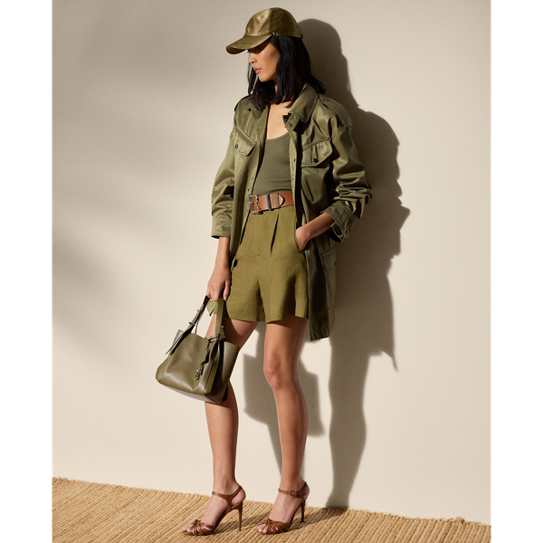 RALPH LAUREN COLLECTION Teresa ピーチド ベルテッドコート Teresa Peached Belted Coat