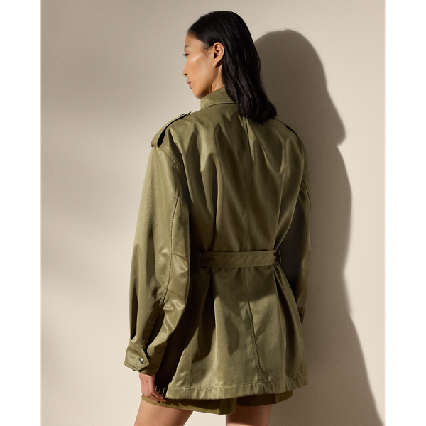 RALPH LAUREN COLLECTION Teresa ピーチド ベルテッドコート Teresa Peached Belted Coat