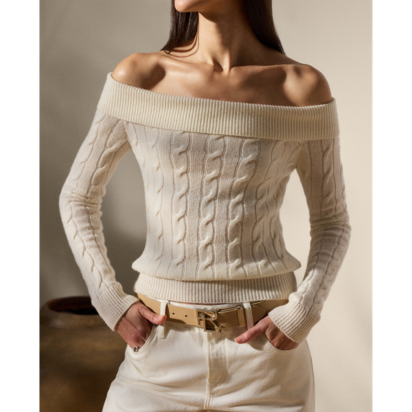 Cashmere-Blend Off-the-Shoulder Jumper for Women | Ralph Lauren® IN