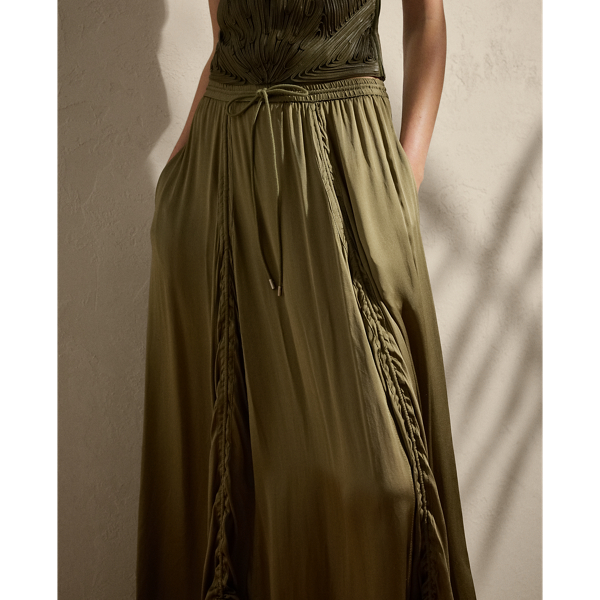 Dusty Sage Willem Silk Charmeuse Maxiskirt Ralph Lauren Collection 6