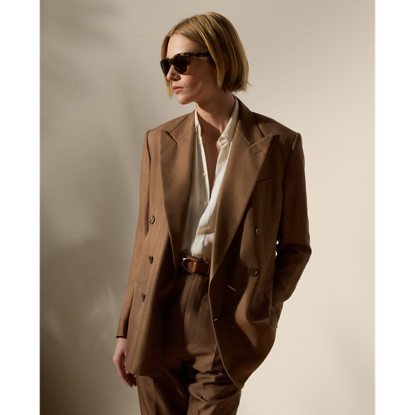 Cocoa Veste Timothy en shantung de soie Ralph Lauren Collection 1