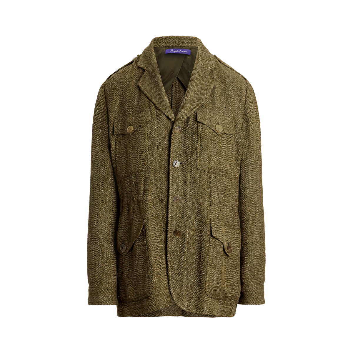 Ralph Lauren　Herringbone Tweed Coat　一枚袖 Polo Ralph Lauren Herringbone Wool-Blend Single-Breasted