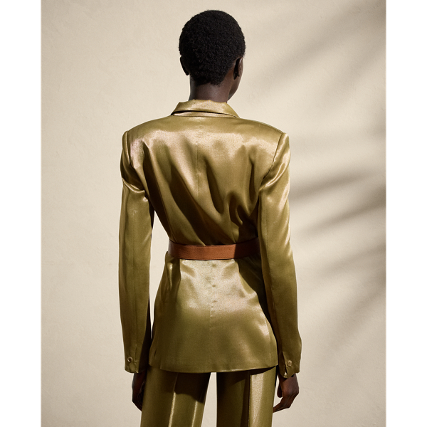 ファッション姫 通販 Quinton Jacket Satin Metallic Belted トップス