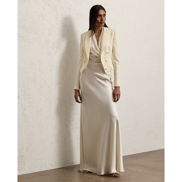 Giacca smoking Spencer in cr&ecirc;pe di lana Ralph Lauren Collection in Panna Lux 4