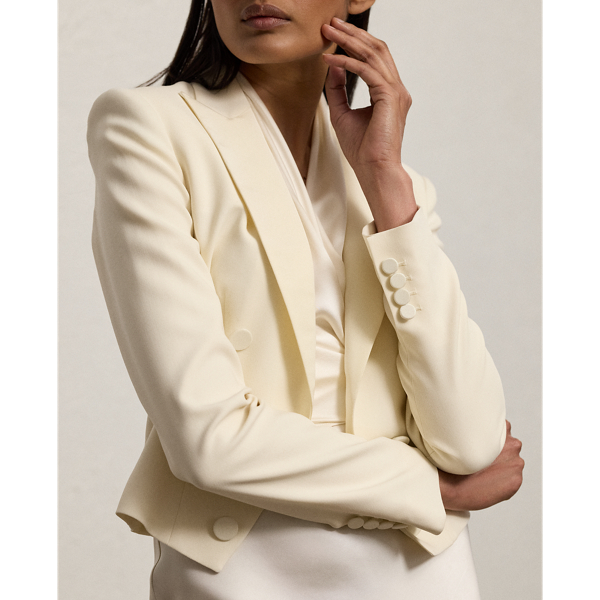 Giacca smoking Spencer in cr&ecirc;pe di lana Ralph Lauren Collection in Panna Lux 7