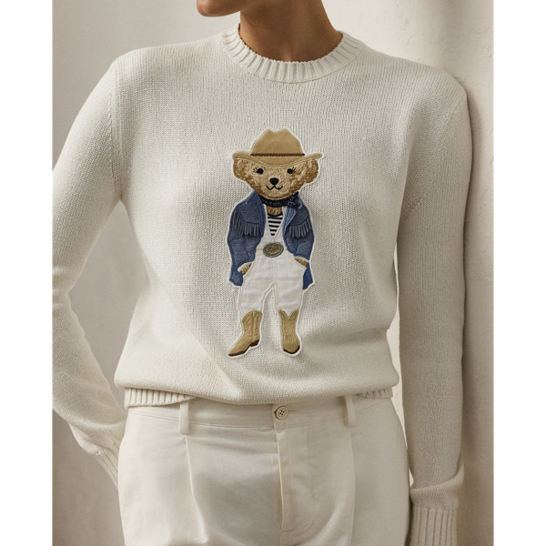 Hamptons Spring Polo Bear Silk Sweater