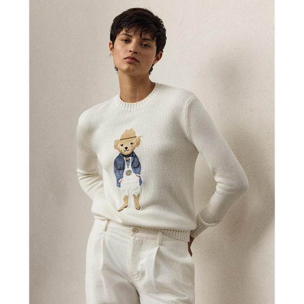 特別価格！Polo Ralph Lauren Women's Dezi Polo ベア ファー Polo ベア ファミリー セーター（ニット/セーター）｜POLO RALPH