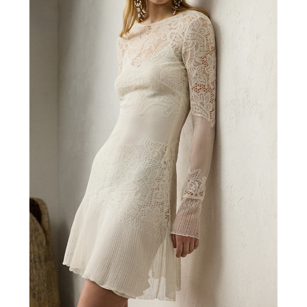 Silk Lace Sweater Day Dress