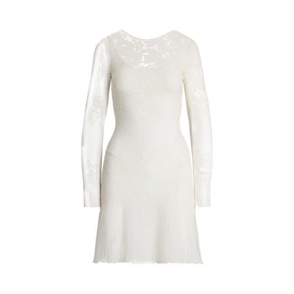 Robe-pull en soie et dentelle Ralph Lauren Collection en 1
