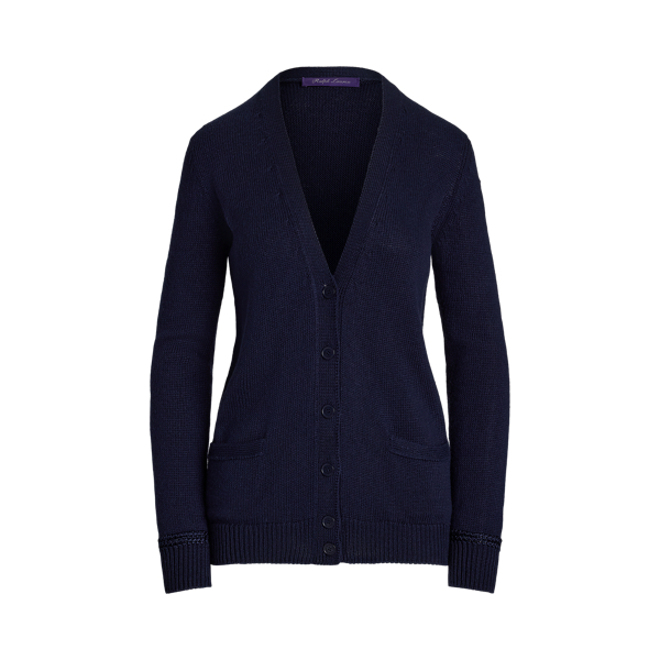 Cardigan in jersey di seta Ralph Lauren Collection in 1