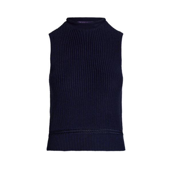 Ärmelloser Pullover aus Seidenjersey