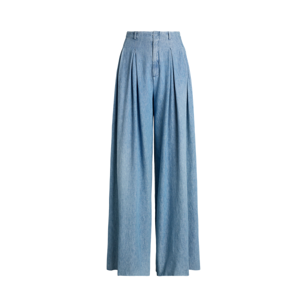 Pantalon Tiana en denim de coton Ralph Lauren Collection en 1