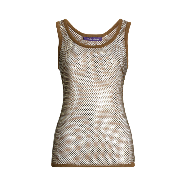 Melony Embellished Mesh Tank Top