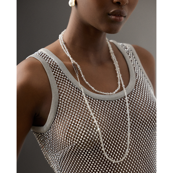 Melony Embellished Mesh Tank Top