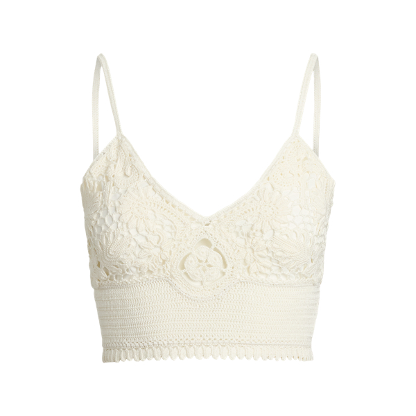 Hand-Crocheted Floral Silk Bralette