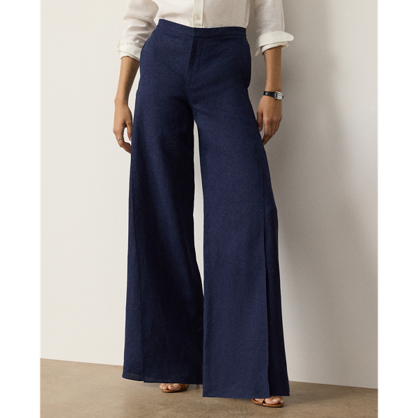 Ralph Lauren Collection Leora リネン パンツ ラックス ネイビー 4