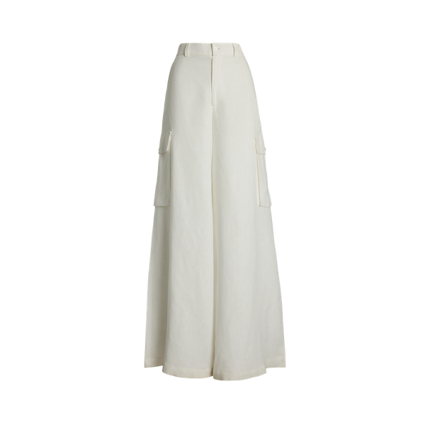 パンツ 2000s ralph lauren silk linen blend pant Silk-Blend Wide-Leg Pant | Ralph Lauren