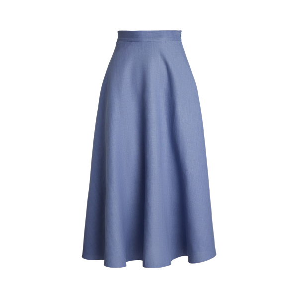 スカート RALPH LAUREN COLLECTION GLENN KNEE MIDI SKIRT Kensley Perforated Lamb-Suede Skirt
