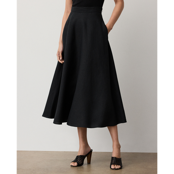 Black Erica Linen Skirt Ralph Lauren Collection 4