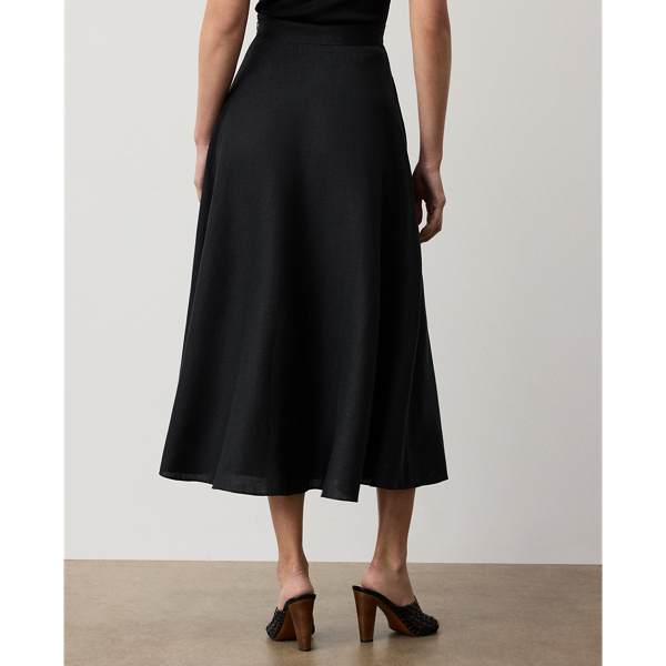 Black Erica Linen Skirt Ralph Lauren Collection 5