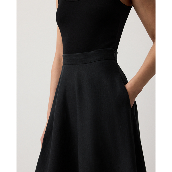 Black Erica Linen Skirt Ralph Lauren Collection 6