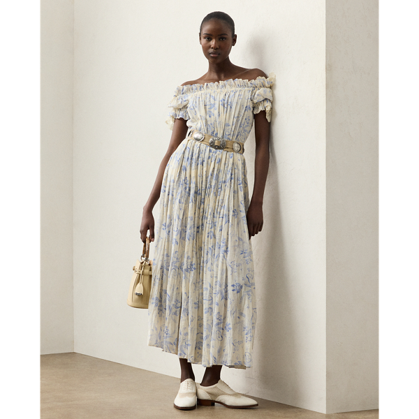 限定コレクション【RRL RalphLauren】Floral Cotton Voile Dress Floral Cotton Voile Tiered Maxidress
