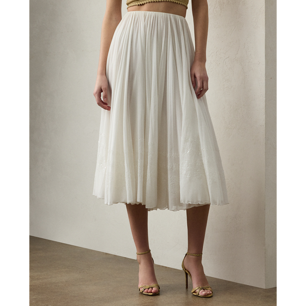 Women's White Ralph Lauren Collection Designer Skirts