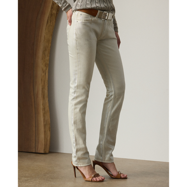 Slim-Fit Jeans Barrett mit Foliendruck