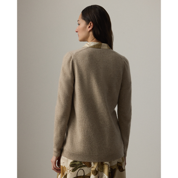 Cashmere-Blend V-Neck Cardigan