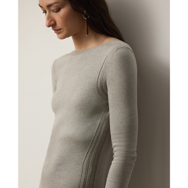 Plaited Jersey Sweater Day Dress