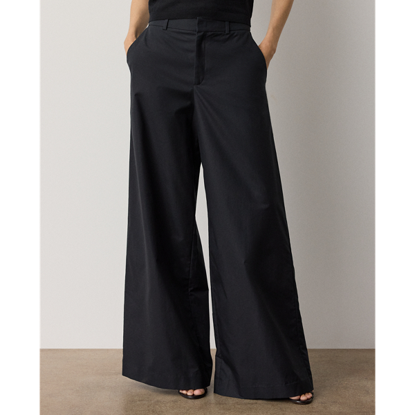Pantalon Vidura en serg&eacute; de coton
