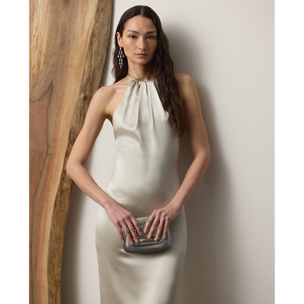Corra Stretch Satin Evening Dress