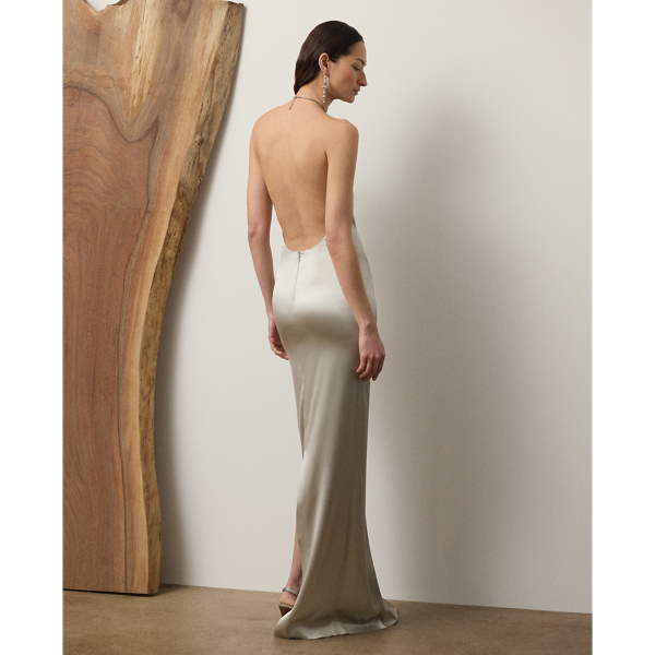 Corra Stretch Satin Evening Dress