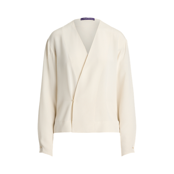 Liora Silk Marocaine Wrap Blouse Ralph Lauren Collection 1
