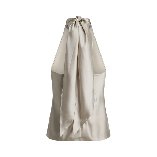 Mist Chilton Stretch Silk Charmeuse Top Ralph Lauren Collection 2